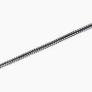 Kidult Bracciale con catene veneziane in acciaio e pelle 831134